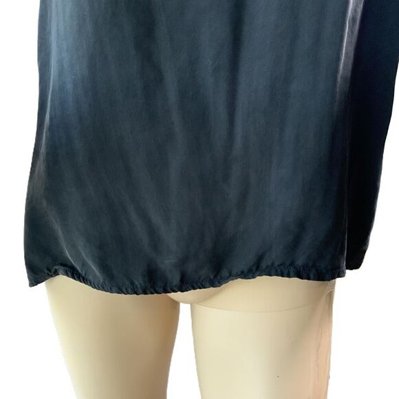 Line + Dot Black Cold Shoulder Long Sleeve V-Neck Coquette Womens Blouse Small - Picture 3 of 11